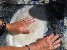 Folie auflegen und filzen